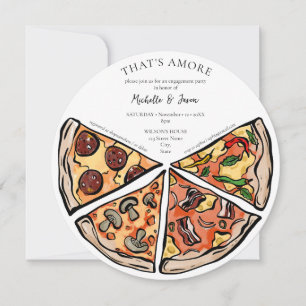 Handgezeichnet Das ist Amore Pizza italienische Ve Einladung