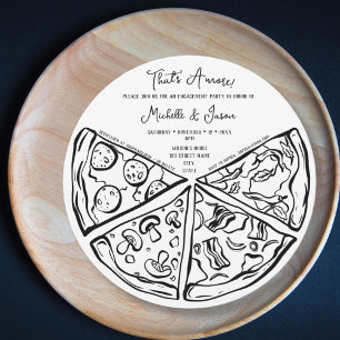 Handgezeichnet Das ist Amore Pizza italienische Ve Einladung