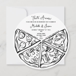 Handgezeichnet Das ist Amore Pizza italienische Ve Einladung