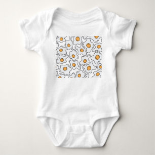 HandGezeichnet Eier Fein Nahtloses Muster Baby Strampler