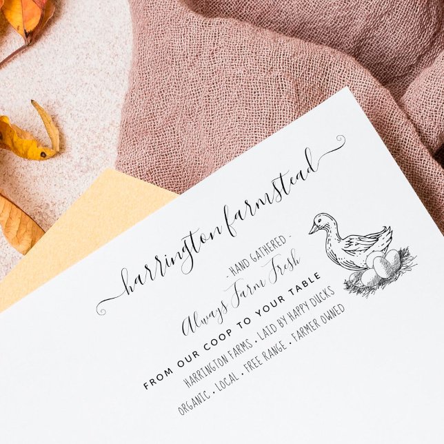 Handgezeichnet Entenfarm Fresh Eggs Karton Gummistempel (Von Creator hochgeladen)