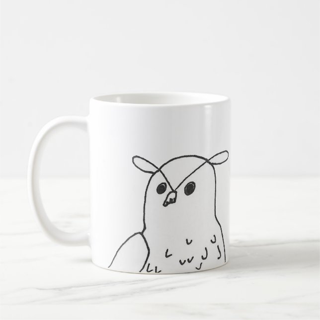 Handgezeichnet Eule Kaffeetasse (Links)