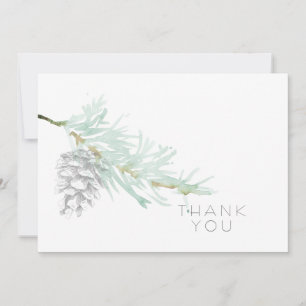 HandGezeichnet Foliage Pine Cone Einfache Beerdigu Dankeskarte