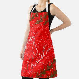 Handgezeichnet Frohe Weihnachten Schürze