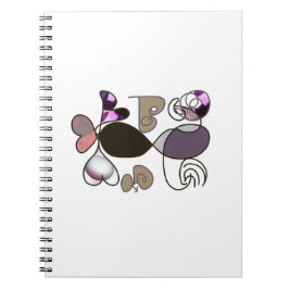 Handgezeichnet gemischte Briefe und Herzen, farbig Notizblock