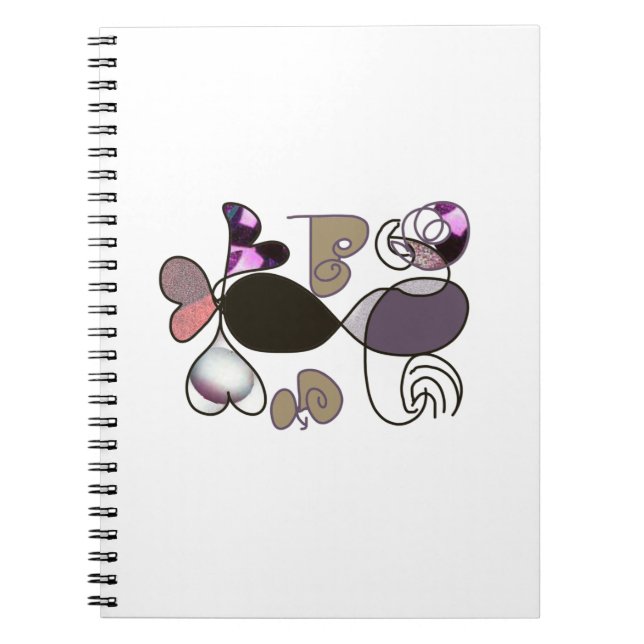 Handgezeichnet gemischte Briefe und Herzen, farbig Notizblock (Vorderseite)