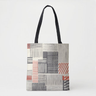 Handgezeichnet geometrische Streifen, nahtlos. Tasche