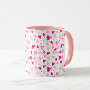 HandGezeichnet Herzmuster Tasse