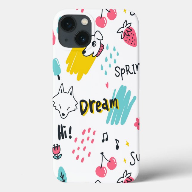 Handgezeichnet in süßer Farbe Case-Mate iPhone Hülle (Rückseite)