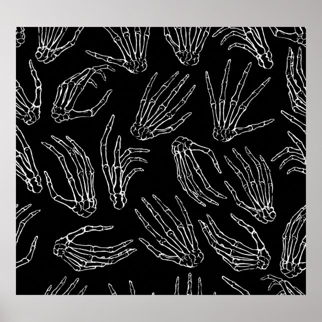 HandGezeichnet Knochen, Stilhintergrund. Poster (Vorne)