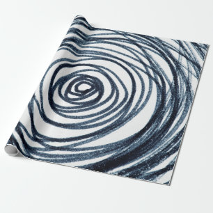 Handgezeichnet Kreise Spiralmuster mit abstraktem  Geschenkpapier