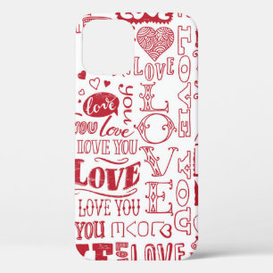 handgezeichnet Liebe-Doodles Case-Mate iPhone Hülle
