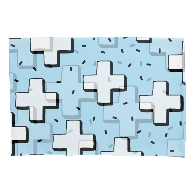 HandGezeichnet Muster mit Plus Zeichen. Kissenbezug (Vorderseite)