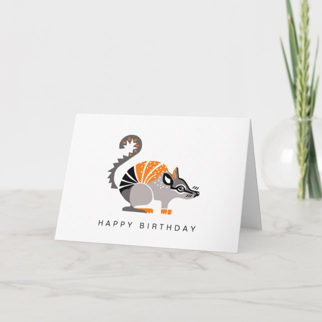 Handgezeichnet - NUMBAT - Wildlife - Australien Karte (Vorderseite)