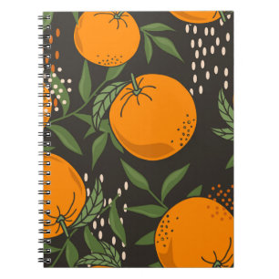 Handgezeichnet Orangen, farbenfroher Vintager Hint Notizblock