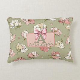 HandGezeichnet Peony Muster Akzent Pillow Dekokissen