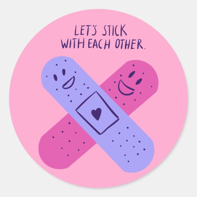 Handgezeichnet Pflasterpun Runder Aufkleber (Vorderseite)