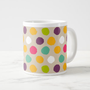 Handgezeichnet Polka-Punktmuster Jumbo-Tasse