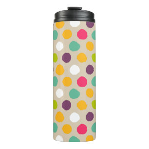 Handgezeichnet Polka-Punktmuster Thermosbecher