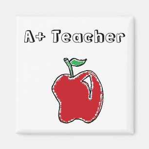 Handgezeichnet Red Apple Fruit Cartoon Magnet