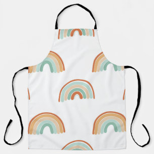 Handgezeichnet Regenbogen: pastellfarbenes nahtlos Schürze