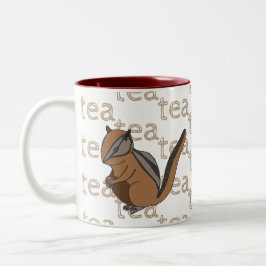Handgezeichnet Tee-Kaffee-Chipmunk Zweifarbige Tasse