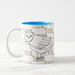Handgezeichnet Teekaffee Schneekugel Zweifarbige Tasse