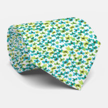 Handgezeichnet Tiny Whimsical Blume Necktie
