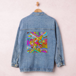 Handgezeichnet von EDDArt - Blah Blah Blah 1 Jeansjacke