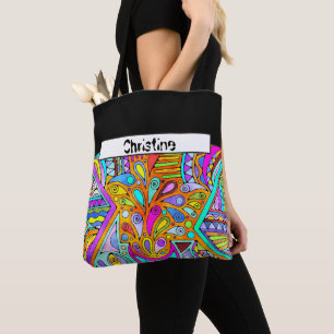 Handgezeichnet von EDDArt - Blah Blah Blah Blah 1 Tasche