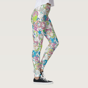 Handgezeichnet von EDDArt - Sterne und Herzen 1 Leggings