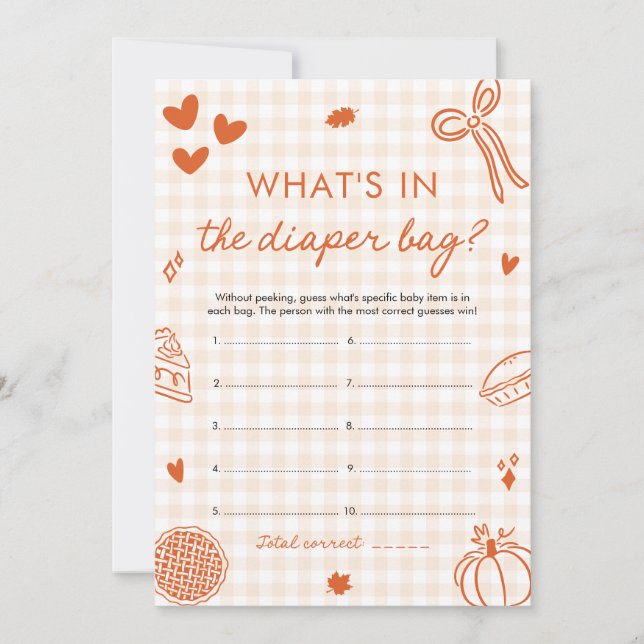 Handgezeichnet, was in der Windelbeutel-Babydusche Einladung (Vorderseite)