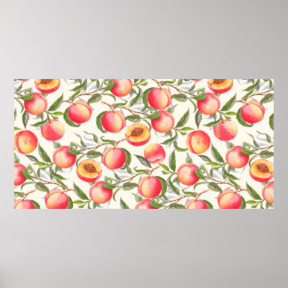 Handgezeichnet Wasserfarbenmuster mit Orange Poster