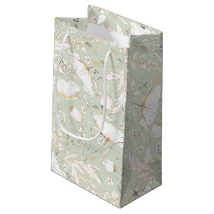Handgezeichnet Wildblumen Elegant Modernes Gold Kleine Geschenktüte