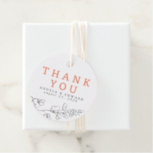 Handgezeichnet Wildblumen Minimalistisch Vielen Da Geschenkanhänger