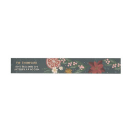 Handgezeichnet Winter Florals Wraparound-Adresseti