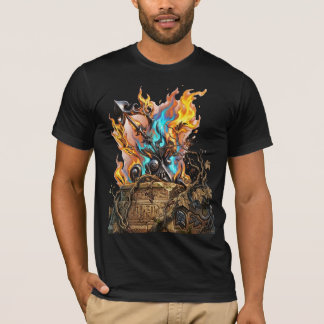 Handgezeichnete 3D-flammende mythische Waffe - Ast T-Shirt