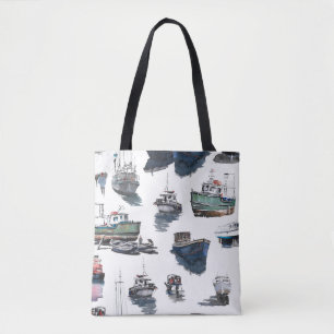 Handgezeichnete Abbildung. Nahtlose Wasserfarbe Tasche