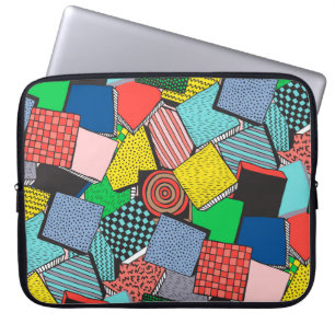 Handgezeichnete Abstrakte Blöcke Textur Laptopschutzhülle