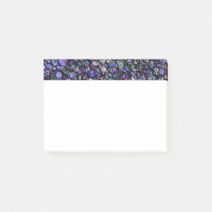 Handgezeichnete abstrakte Kreise, Blau, Lila, Schw Post-it Klebezettel