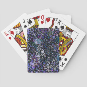 Handgezeichnete abstrakte Kreise, Blau, Lila, Schw Spielkarten