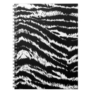 Handgezeichnete Abstrakte Zebra-Streifen Wiederhol Notizblock