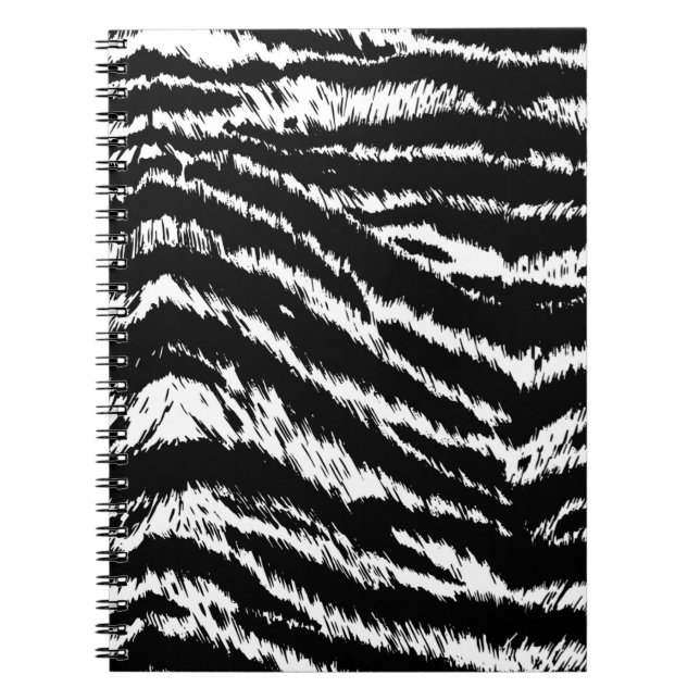 Handgezeichnete Abstrakte Zebra-Streifen Wiederhol Notizblock (Vorderseite)