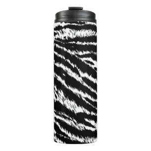 Handgezeichnete Abstrakte Zebra-Streifen Wiederhol Thermosbecher