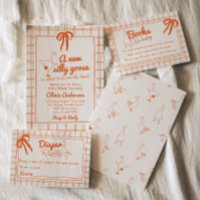 Handgezeichnete Alberne Gänse Gingham Ribbon Babyd