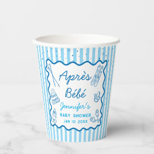 Handgezeichnete Apres-Ski personalisierte Babypart Pappbecher