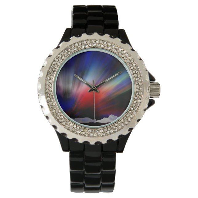Handgezeichnete Articaurorborealis Armbanduhr (Vorderseite)