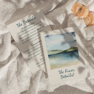 Handgezeichnete Beach View Retro Einzigartige Hoch Begleitkarte