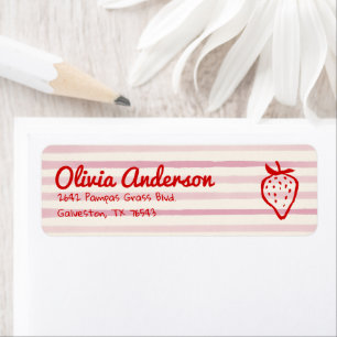 Handgezeichnete Berry Sweet Strawberries Babydusch