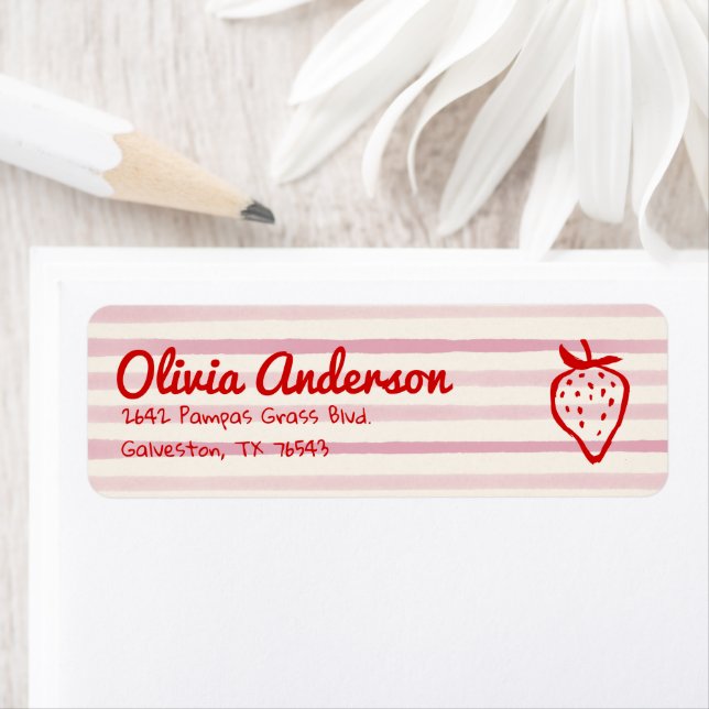 Handgezeichnete Berry Sweet Strawberries Babydusch (Insitu)